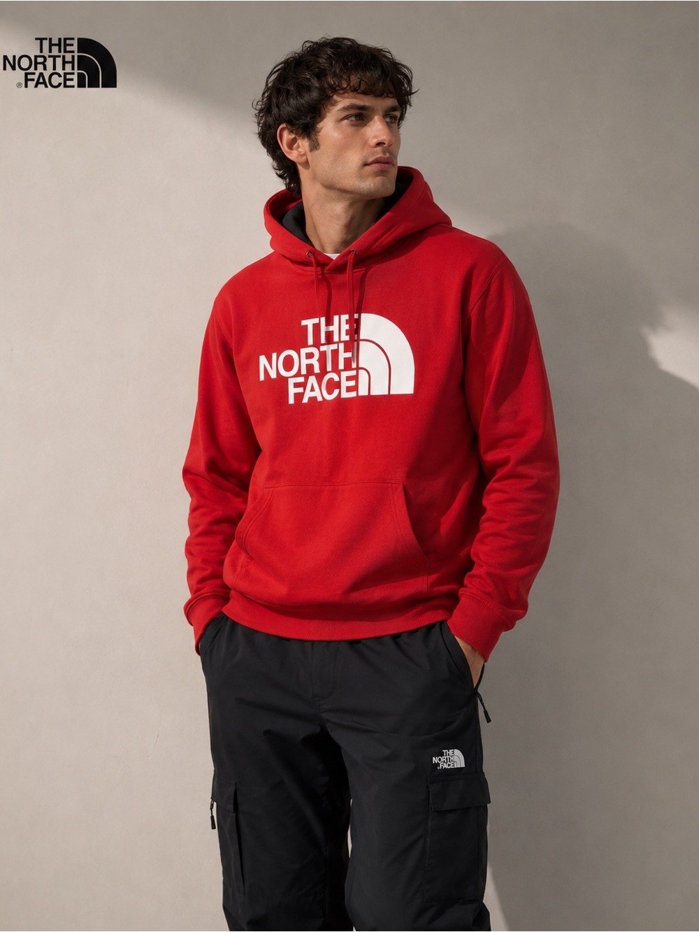 The North Face Red Pullover Hoodie Sweatshirt Men’s Size M